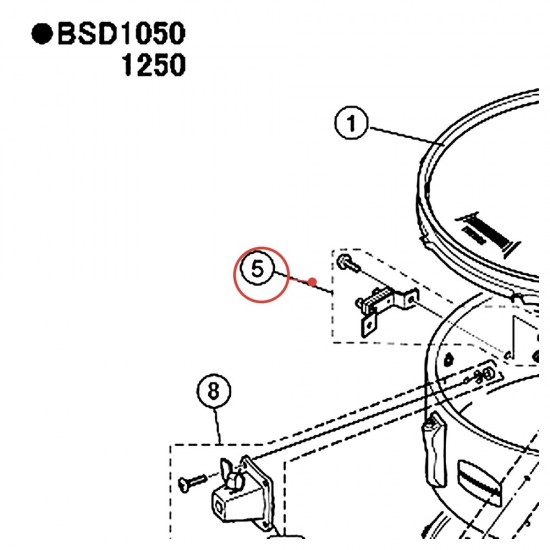 Contrepartie de déclencheur de timbre (B-3N) droite - YAMAHA U0200082
