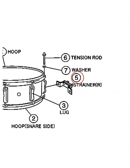Contrepartie de déclencheur (P2) droite MSD0114 / MSD0115 - Maple Custom - YAMAHA U0201121