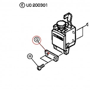 Plaque de fixation de timbre SD950 / SD955 - YAMAHA U0202020