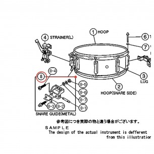 Snare Wire Guide Roller (N) - YAMAHA U0203161