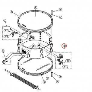 Plaque de fixation de timbre gauche (PC) - Gigmaker - YAMAHA U0205040