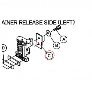 Plaque de déclencheur de timbre (P) MSD0114 / 15 / 16 / 25 - YAMAHA U0207560