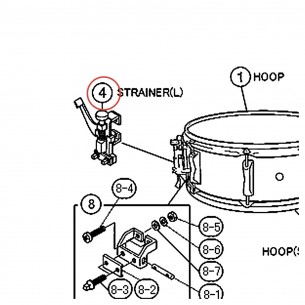 Strainer (E) Release Side Complete SD016 / SD416 - YAMAHA U0210420