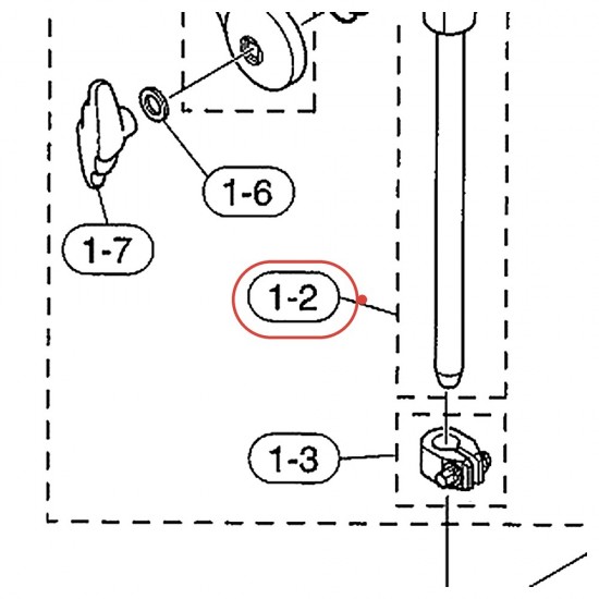 Bras de perche 13 pour support cowbell CWH930 / CH740 - YAMAHA U0270540