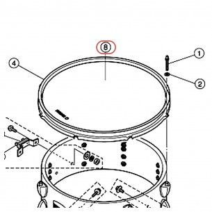 Peau de caisse claire 14" sablée blanche Gigmaker - YAMAHA U0283980