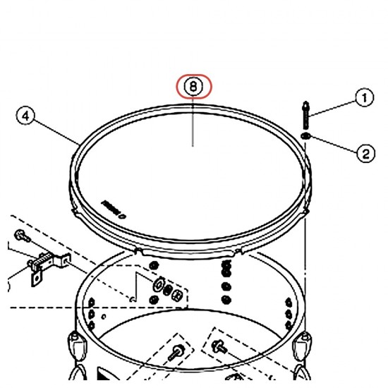 Peau de caisse claire 14" sablée blanche Gigmaker - YAMAHA U0283980