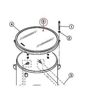 Peau de tom basse 16" transparente Gigmaker - YAMAHA U0283990