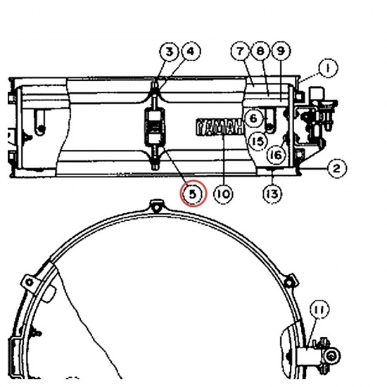 Lug Assembly for Snare Drum - Silencer SL12SD - YAMAHA U0300150