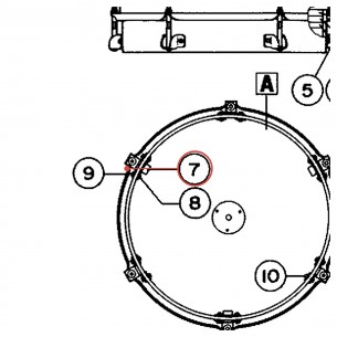 Lug Backing Plate - Silencer SL16B - YAMAHA U0303020