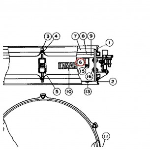 Plaque support de coquille Silencer SL12SD - YAMAHA U0303160
