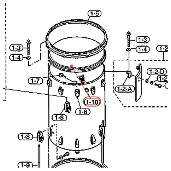 Timbre complet Cocktail Drum CD15CJ - YAMAHA U0330010