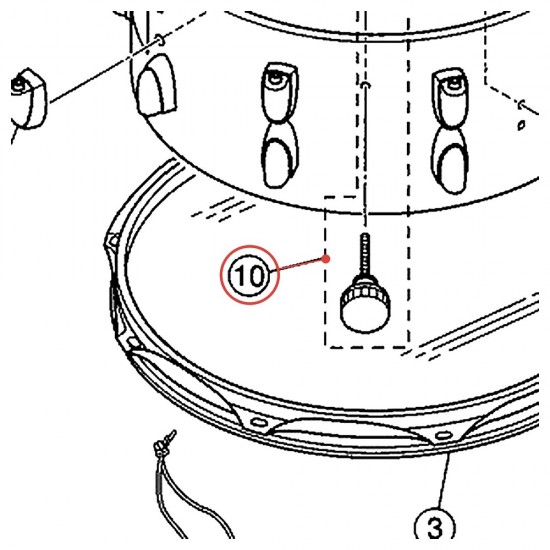 Snare Drum Assembly (N) - Tamborito - YAMAHA U0330071