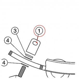 L-Bracket for RM Wedge (RMGW) - YAMAHA U0343000