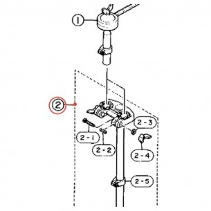 Embase de support de tom complète TH-71W / TH-71S - YAMAHA U0400200