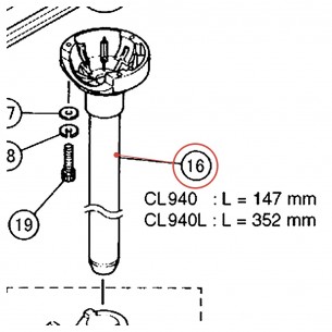 Bottom Ball Cover Assembly - CL940B / CL945B / TH940B (CHN) - YAMAHA U0410853
