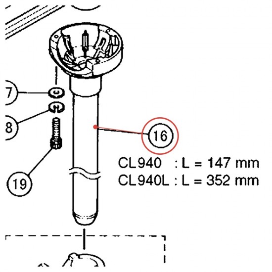 Cache de rotule inférieur CL940B / CL945B / TH940B (CHN) - YAMAHA U0410853