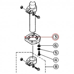 Cache de rotule inférieur de support de tom TH-80W / CL810 - YAMAHA U0412230