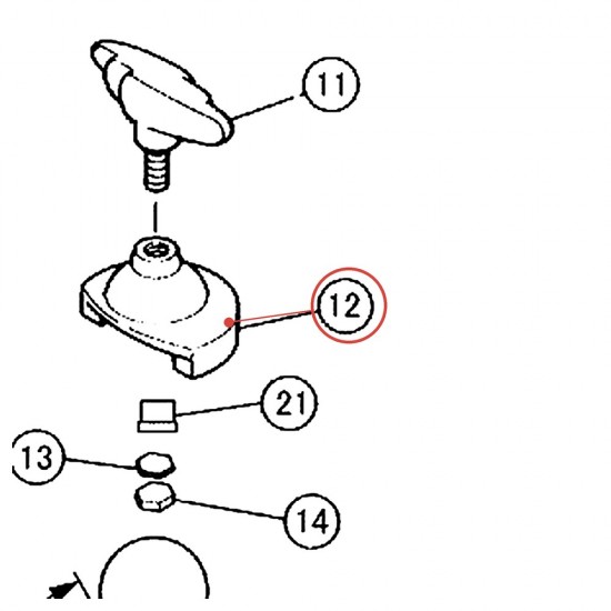Cache de rotule supérieur (N) CL940B / CL945B (CHN) - YAMAHA U0412256