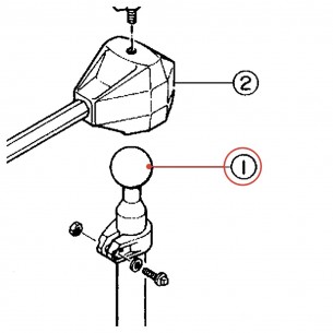 Rotule de support de tom (N-2) CL810 - YAMAHA U0413023