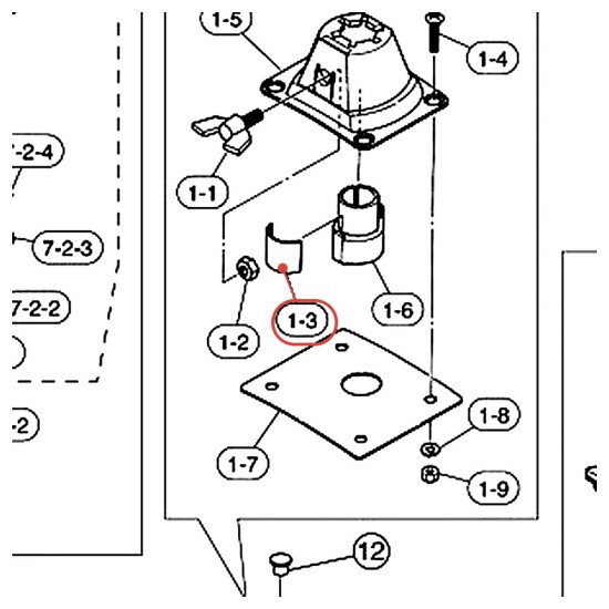 Insert de serrage métal (N) pour grosse caisse Absolute MAB / BAB - YAMAHA U0413430