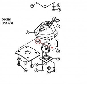 Bague nylon 25,4 (PC) pour embase de tom sur grosse caisse - YAMAHA U0417060