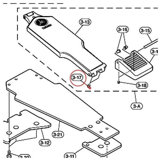 Allen Head Set Screw M5 x 6 for Foot Pedal FP9500D / DFP9500 - YAMAHA U0536170
