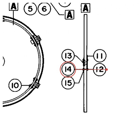 Hexagonal Nut - Silencer SL14S / SL13S / SL16B - YAMAHA U0555460