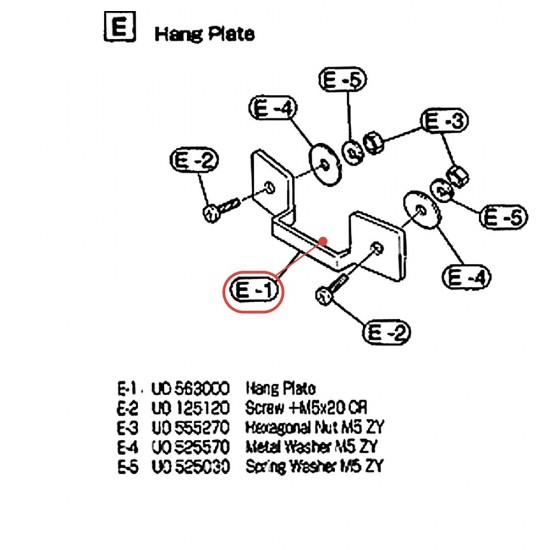Plaque de suspension HipGig - YAMAHA U0563000