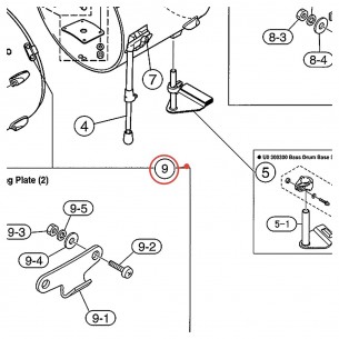 Plaque de suspension v2 HipGig HG8T41AL (BD18HGAL) - YAMAHA U0563010