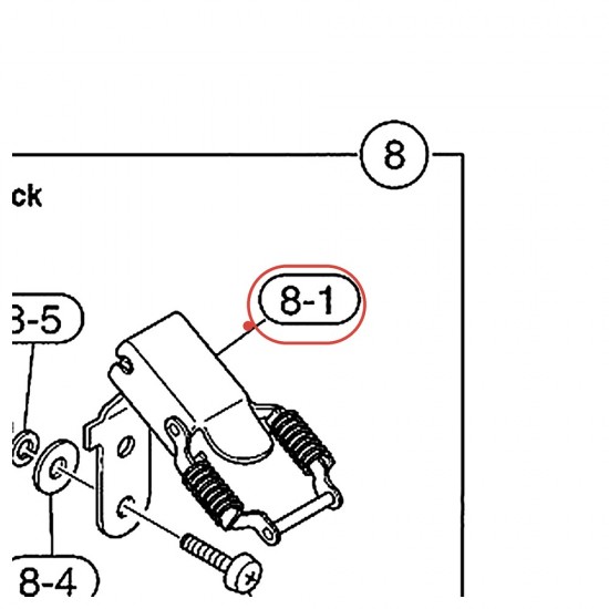Spring Hook Lock - HipGig HG8T41AL (BD18HGAL) - YAMAHA U0565050