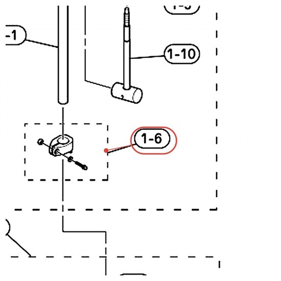 Clamp de perche complet CS755 / CH750 (CHN) - YAMAHA U0600225