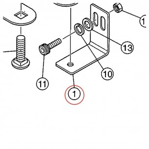 Sous-ensemble embase de fixation pédale pour attache charleston HSAT930 - YAMAHA U0600270