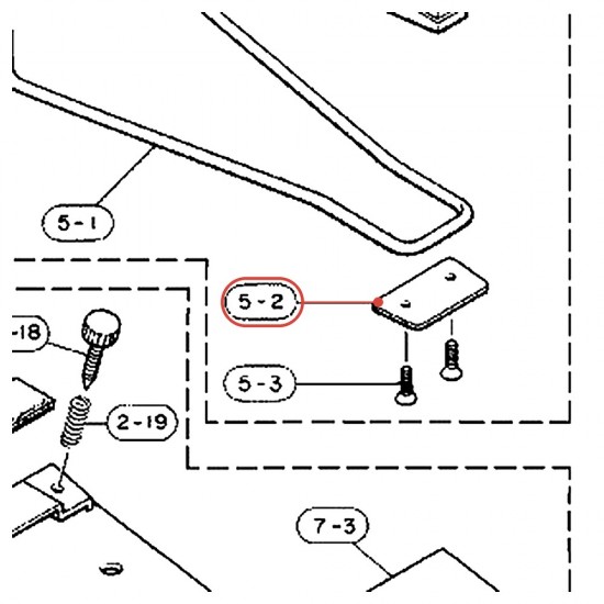 Plaque de maintien de talon pour pédale FP-901D / DFP750 - YAMAHA U0603030