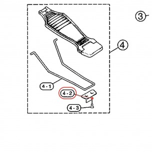 Plaque de maintien (D) pour pédale FP-810 / DFP700 - YAMAHA U0603280