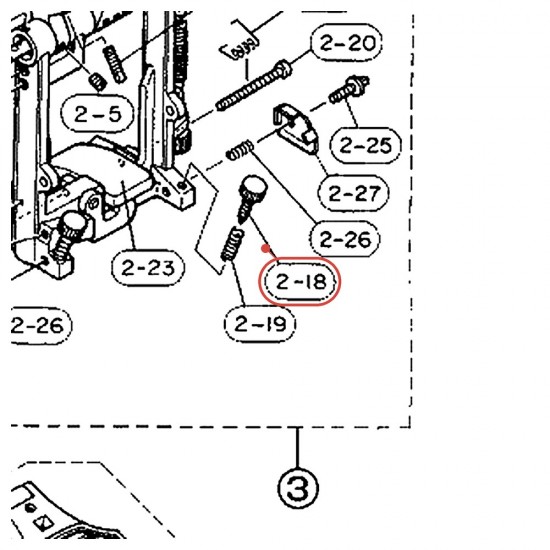 Pointe antidérapante à tête moletée v2 pour pédale FP-820 / DFP700 - YAMAHA U0603310
