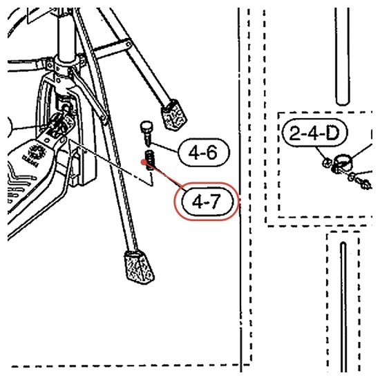 Ressort de pointe antidérapante v3 pour pédale charleston HS630 / HS650 - YAMAHA U0603440