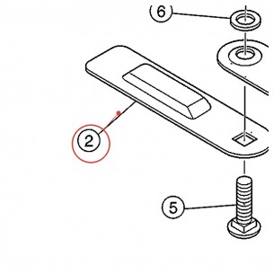 Plaque de serrage pour attache charleston HSAT930 - YAMAHA U0603750