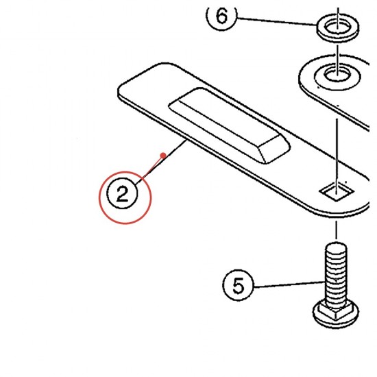 Clamp Plate for Hi-Hat Attachment HSAT930 - YAMAHA U0603750