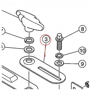 Connective Plate for Hi-Hat Attachment HSAT930 - YAMAHA U0603760