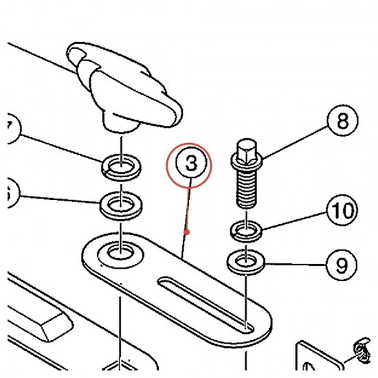 Plaque de liaison pour attache charleston HSAT930 - YAMAHA U0603760
