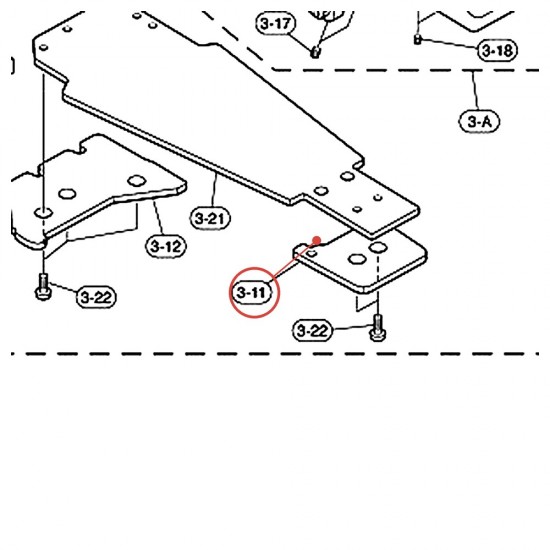 Caoutchouc de talon v2 pour pédale FP9500D / DFP9500C - YAMAHA U0608250