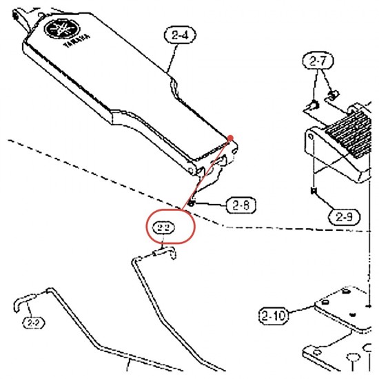 Cache de liaison pour pédale FP8500B / HS1200 - YAMAHA U0608300