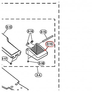 Talon (F) pour pédale FP9500D / DFP9500C - YAMAHA U0612270