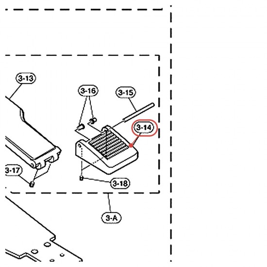 Heel (F) for Foot Pedal FP9500D / DFP9500C - YAMAHA U0612270