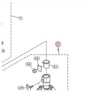 Bouton de pointe antidérapante pour pédale charleston HS1200 - YAMAHA U0612300