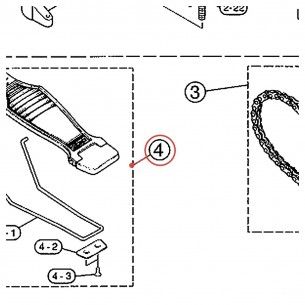 Footboard (D) (4) Assembly (3) for Foot Pedal FP-700 - YAMAHA U0612410