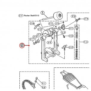 Ressort complet pour pédale FP510 / FP310 - YAMAHA U0620230