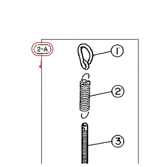 Ressort complet côté charleston pour double pédale DFP750L - YAMAHA U0620240