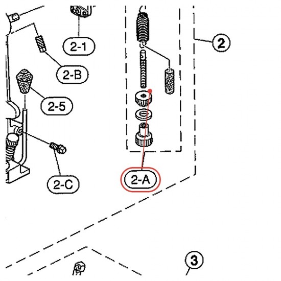 Spring (D1) Assembly for Double Foot Pedal DFP9410 / DFP9310 - YAMAHA U0620270