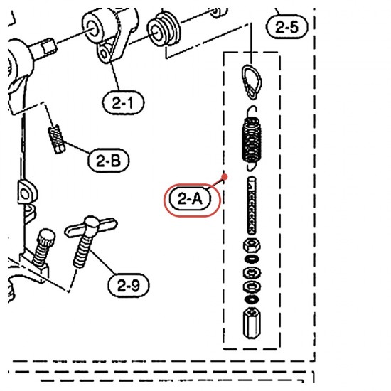 Ressort complet (D2) pour pédale DFP7210 / FP7210 - YAMAHA U0620280